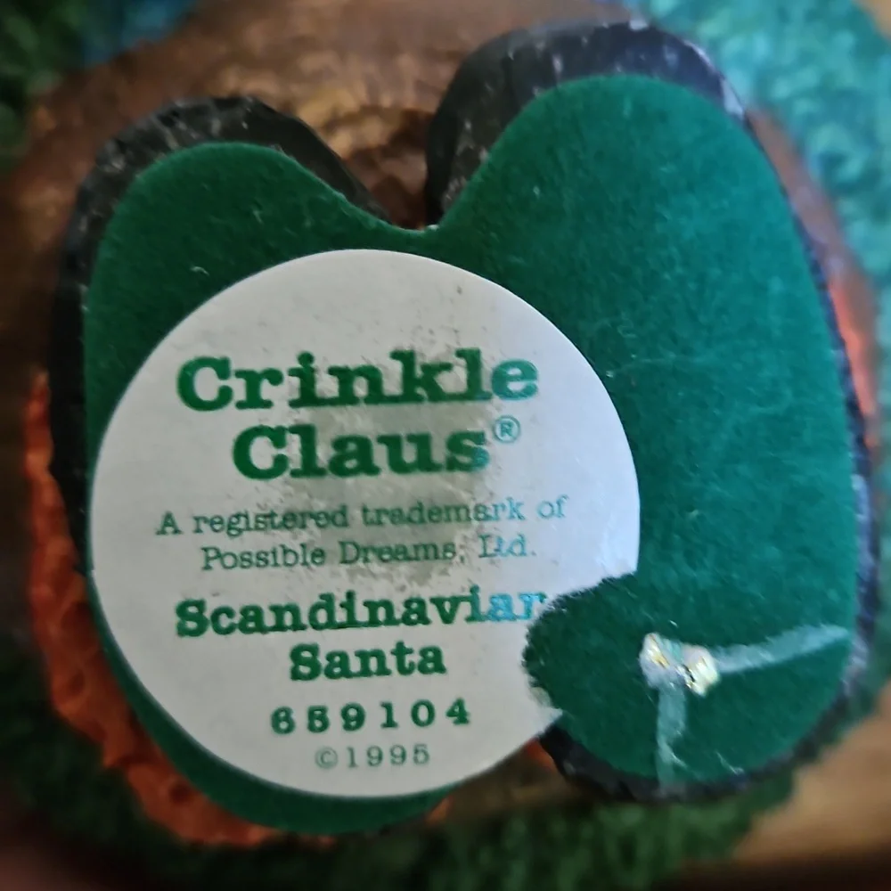 Crinkle Claus Scandanavian Santa  Figurine By Possible Dreams Holiday Christmas